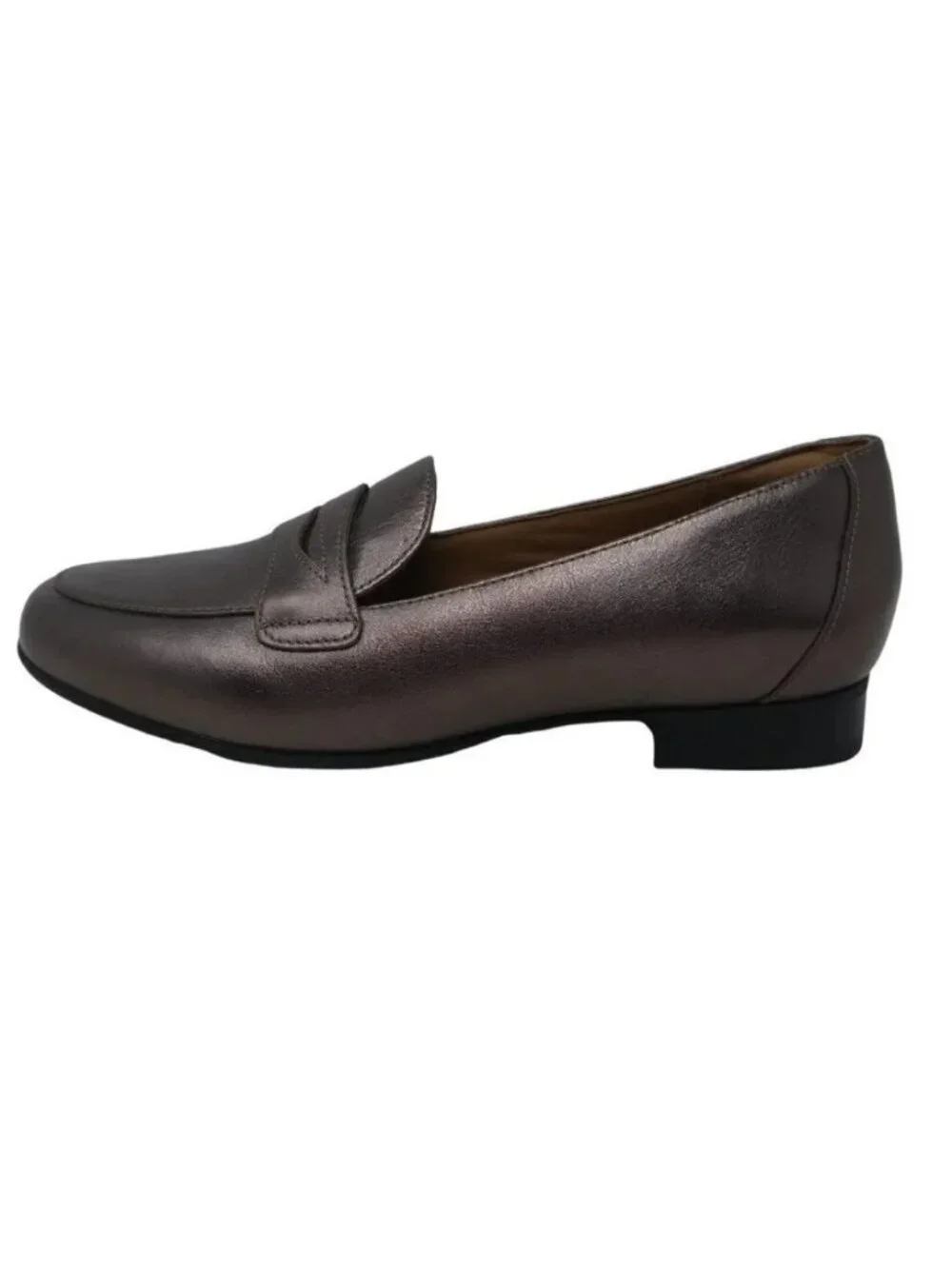 Unstructured By Clarks SZ9 Black Leather Penny Loafer Timeless Office Academia